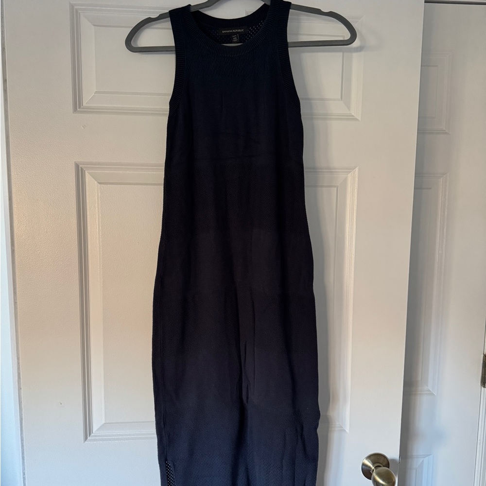 Banana Republic Navy midi dress